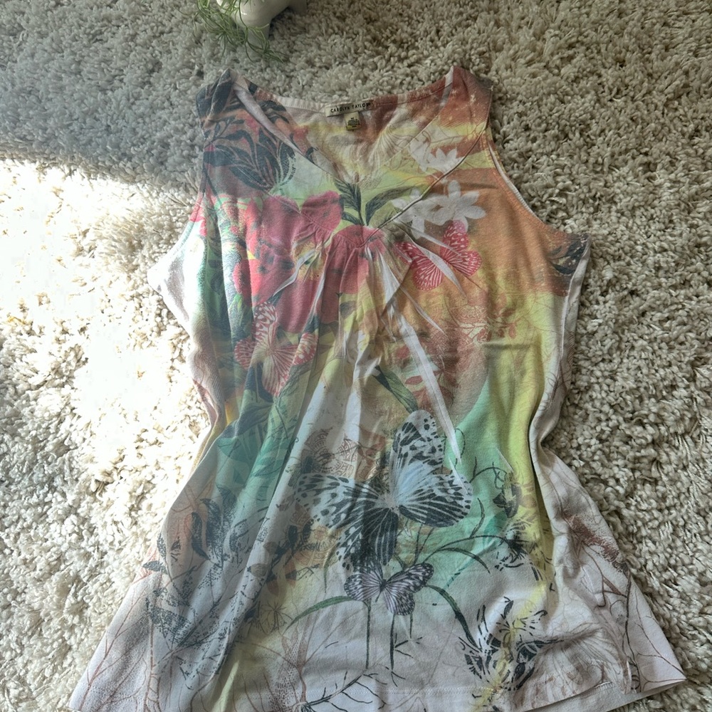 Vintage Carolyn Taylor colorful floral y2k 90s cute and simple summer mo…